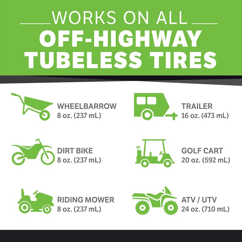 Slime 10009-6PK Flat Tire Puncture Repair Sealant, Prevent and Repair, All Off-Highway Tubeless Tires, 6 x 32 oz Bottles - Image 5